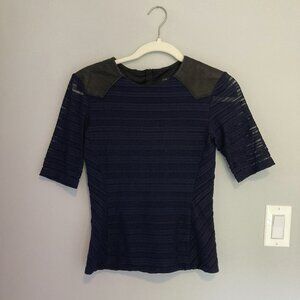 rag & bone Basha Leather Shoulder Top